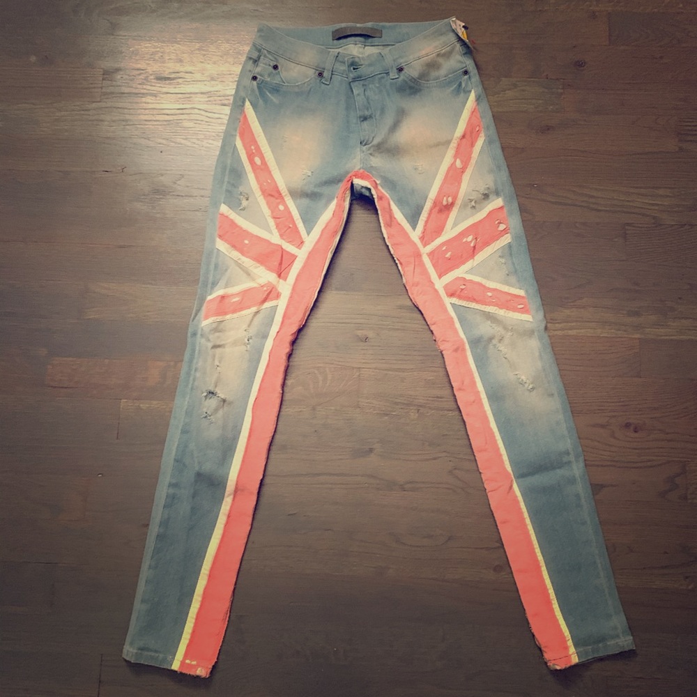 Superfine London Womens Union Jack Jeans